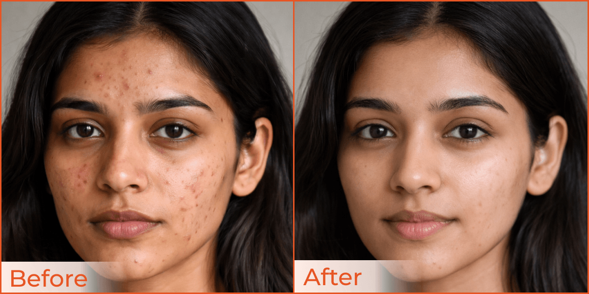 Reduced Acne Scars